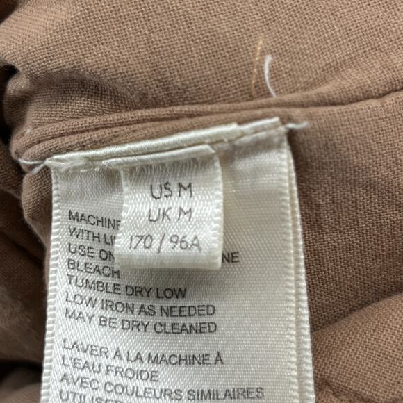 FREE PEOPLE Jacket M Astrid Quilted Insulated Oversized Striped Cotton Brown - Picture 10 of 16